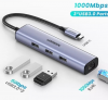 Bộ chuyển đổi  Type C sang 3 × USB 3.0 + RJ45 Ugreen 20920