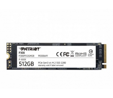 SSD PATRIOT P300 512GB M.2 2280 PCIe Gen 3x4 P300P512GM28